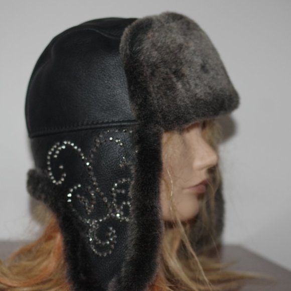 Zavelio Shearling Sheepskin Leather Aviator Large - Picture 1 of 5